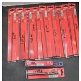 (9) MILWAUKEE 12 INCH LONG BITS & MORE
