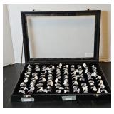 (90) METAL RINGS W/ DISPLAY CASE