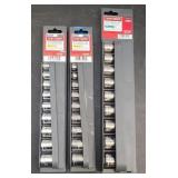 (3) CRAFTSMAN METRIC SOCKET SETS NEW