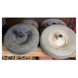 (4) WHEELBARROW WHEELS