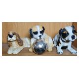 (3) RESIN DOGS