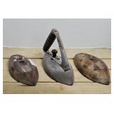 (3) CAST IRON IRONS