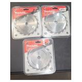 (3) MAKITA 5 1/2 INCH CARBIDE TIPPED BLADES