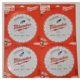 (4) MILWAUKEE SAW BLADES, 8 1/4 INCHES