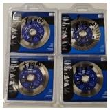 (4) DIAMOND PRO 4 INCH BLADES
