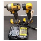 DEWALT CORDLESS IMPACT DRIVER, FLASHLIGHT, CHARGER