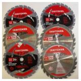 (6) CRAFTSMAN SAW BLADES, 7 1/4 INCHES