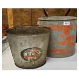 (2) GALVANIZED BUCKETS