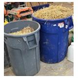 (2) TRASH CANS OF STRAW