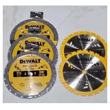 (8) DEWALT 7 1/4 INCH SAW BLADES