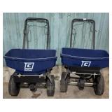 (2) SALTPRO SPREADERS, WALK BEHIND