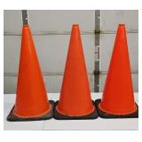 (3) SAFETY CONES