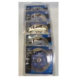 (5) 4 1/2 INCH DIAMOND BLADES