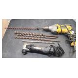 DEWALT DRILL WORX GRINDER, AUGER BITS