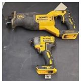DEWALT 20 VOLT IMPACT & RECIPROCATING SAW
