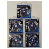 (5) DIAMOND BLADES 4 1/2 INCH