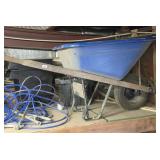 INDUSTRIAL SINGLE WHEEL BARROW, PLASTIC TUB