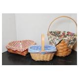 (3) LONGABERGER BASKETS