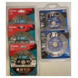 (5) 4 1/2 INCH SAW BLADES