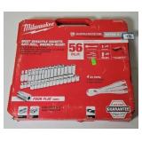 MILWAUKEE SOCKET SET 56 PIECES STD & METRIC NEW
