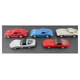 (5) CORVETTE DIE-CAST FRICTION CARS