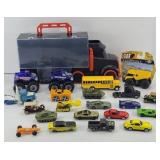 ASSTD DIE-CAST CARS & MORE W/ CASE