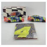 (2) ACTION JEFF GORDON 24 DIE-CAST 1:24, FLAG