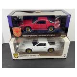 (2) GREENLIGHT 1980'S PONTIAC FIREBIRDS 1:18