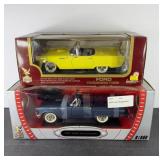 (2) 1950S FORD THUNDERBIRD DIE-CAST CARS 1:18