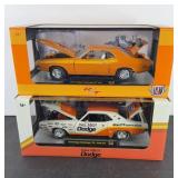 (2) M2 1970S DODGE CHALLENGER DIE-CAST CARS 1:24