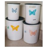TUPPERWARE BUTTERFLY CANISTERS