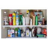 CLEANING SUPPLIES, IRONING BOARD & IRON