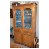 ANTIQUE OAK KITCHEN CABINET