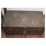 METAL TRUNK W/ ORIGINAL INSERT OVER 70 YEARS OLD