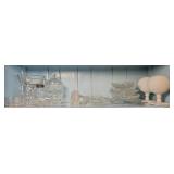 COIN GLASS COMPOTE & GLASS SERVING DISHES