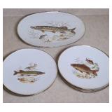 BAVARIAN CHINA FISH PLATES