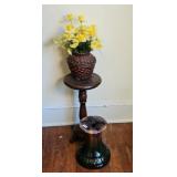 POTTERY BASE, PLANT STAND, BASKET