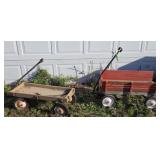 (2) CHILDRENS WOOD WAGONS