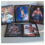 (5) WRESTLING PLAQUES