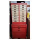 PARTS CABINET W/ HARDWARE & TOOLS