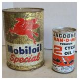 VINTAGE OIL CANS MOBILE, JACOBSEN