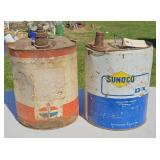 STANDARD & SUNOCO 5 GALLON GAS CANS