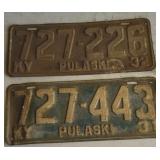 1931 & 1932 KENTUCKY LICENSE PLATES