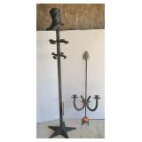 WESTERN THEM FIREPLACE TOOL HOLDER & SCONCE