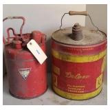 SAFETY & 5 GALLON GAS CANS