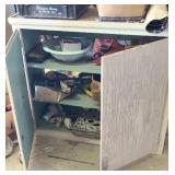 CABINET W/ CAST IRON STOVE PLATES & HARDWARE