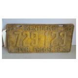 1930 KENTUCKY LICENSE PLATE