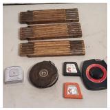 MEASURING TAPES,, CARPENTER RULERS