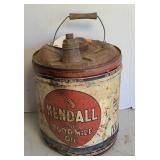 VINTAGE KENDALL 5 GALLON CAN