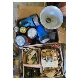 (2) BOXES OF FLASHLIGHTS, HARDWARE, & MORE